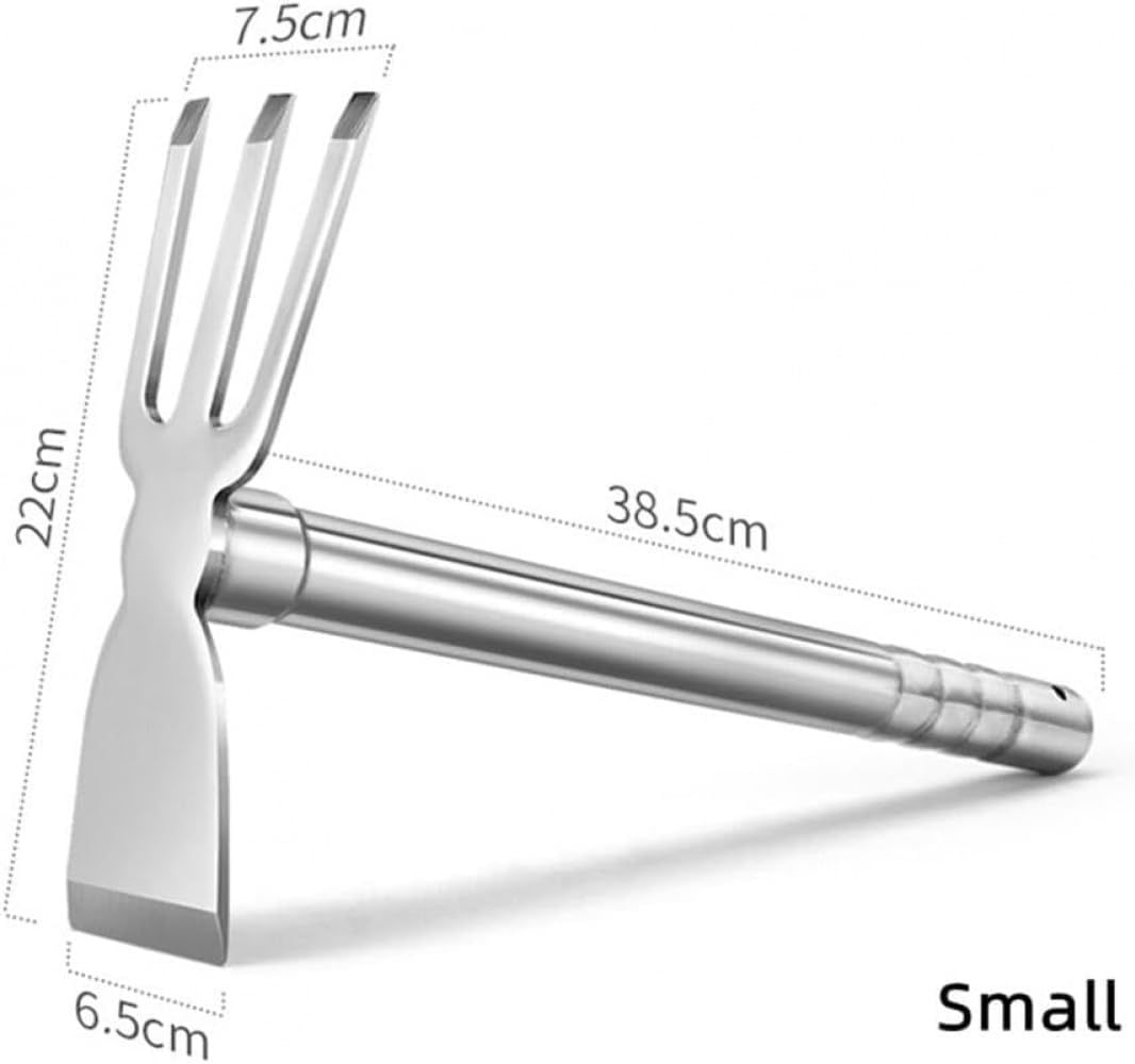 Stainless Steel Hoe, One-Handed Shake, Multifunctional Hoe, For Home Gardening, Farm Equipment, Weeding Tool, Root Removal, Soil, Grass Shaving, Digging, Cultivation, Garden Tool, Portable