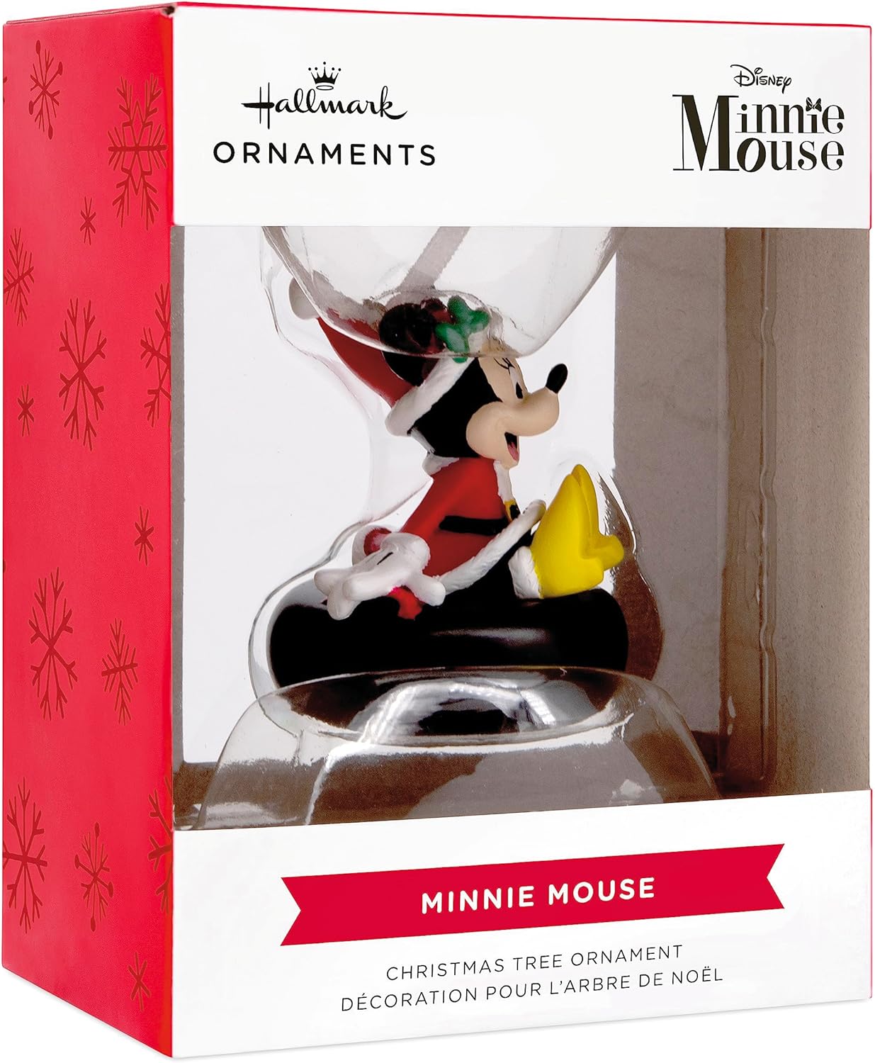 Hallmark - Adorno navideño colgante de Minnie Mouse de Disney en tubo de nieve