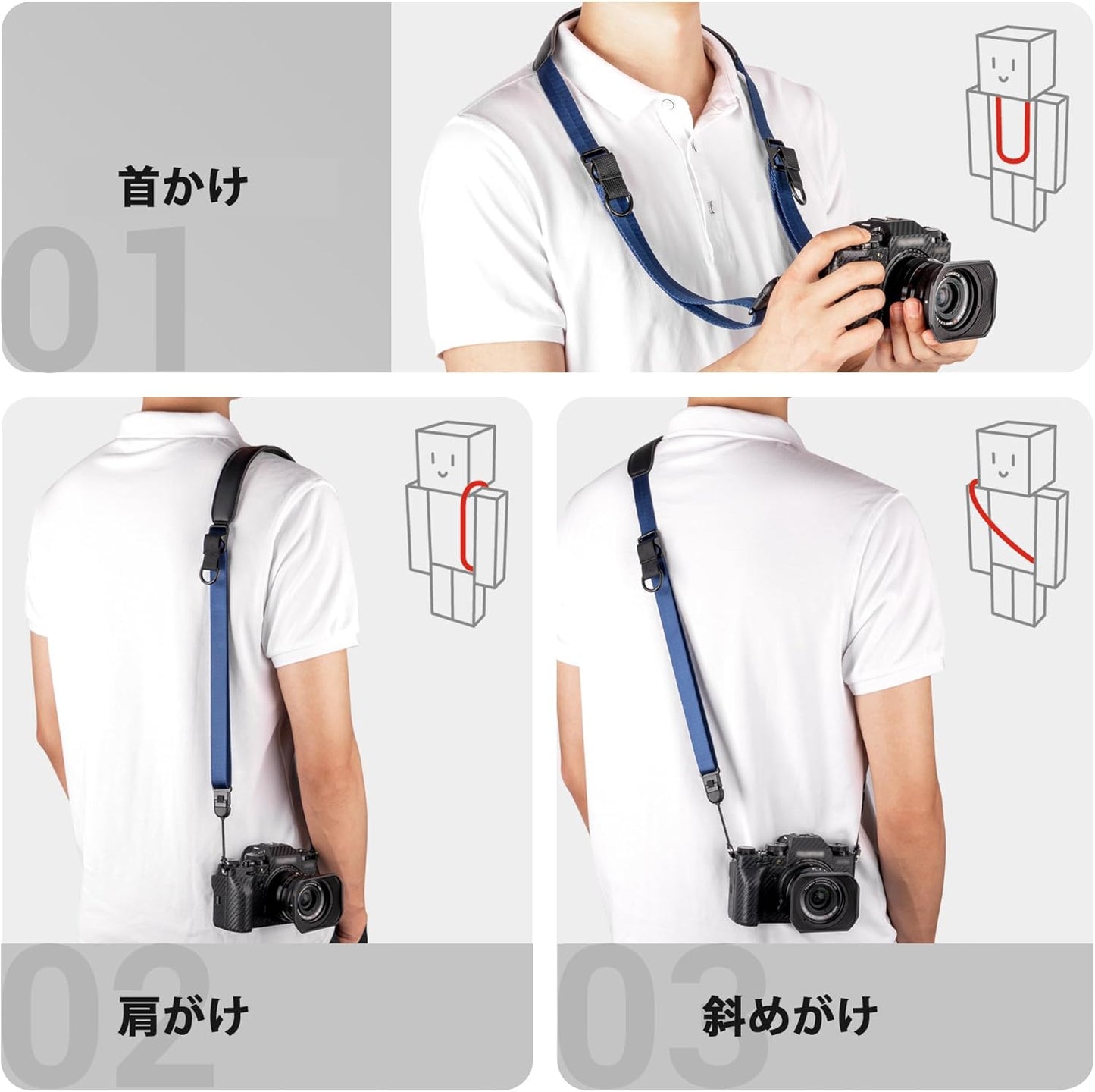 [JJC] Camera Neck Strap Shoulder Strap Camera Strap Fujifilm X100VI Panasonic GH7 Sony ZV-E10 II A7C II ZV-E1 FX30 A6700 A6600 A6500 A6400 A6300 A7RV A7IV A7III A7R A7S A7C A7R II iii mirrorless small