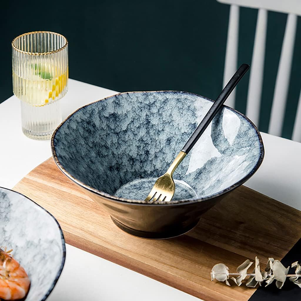 Ceramic Ramen Ramen Soup Bowl, Home Kitchen Salad Bowl, Instant Ramen, Soup, Noodle, Four, Udon, Buckwheat Mixing Bowl 850ml