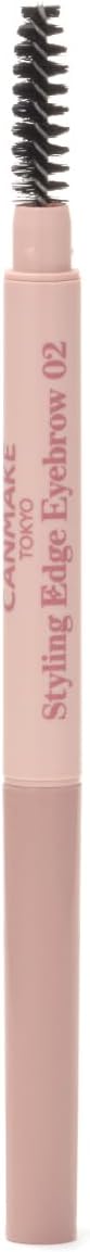 Canmake Styling Edge Eyebrow Pencil Thin Lead with Brush 02 Ash Brown