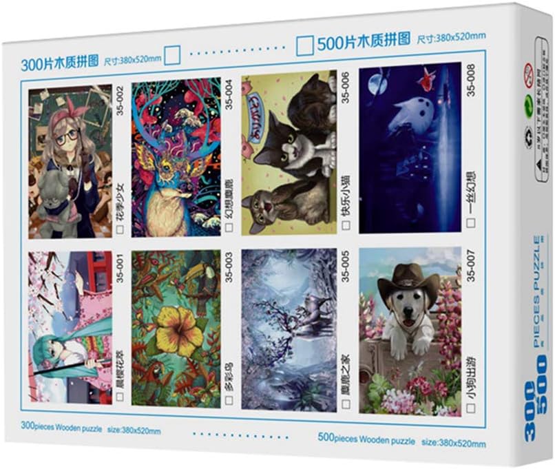 LoveTheFamily Puzzles Mermaid 500 Piece Jigsaw Puzzle, Alphabet Writing on the Back, Birthday Gift, Toy Art, Crafts, DIY, Handmade, Decoration, Cartoon Anime, Early Buddhism, Toy (Wooden Puzzle), 15.0