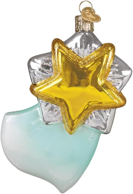 Old World Christmas Clever Peter Pan - Adorno de cristal soplado para árbol de Navidad, decoración navideña hecha a mano, colección Disney