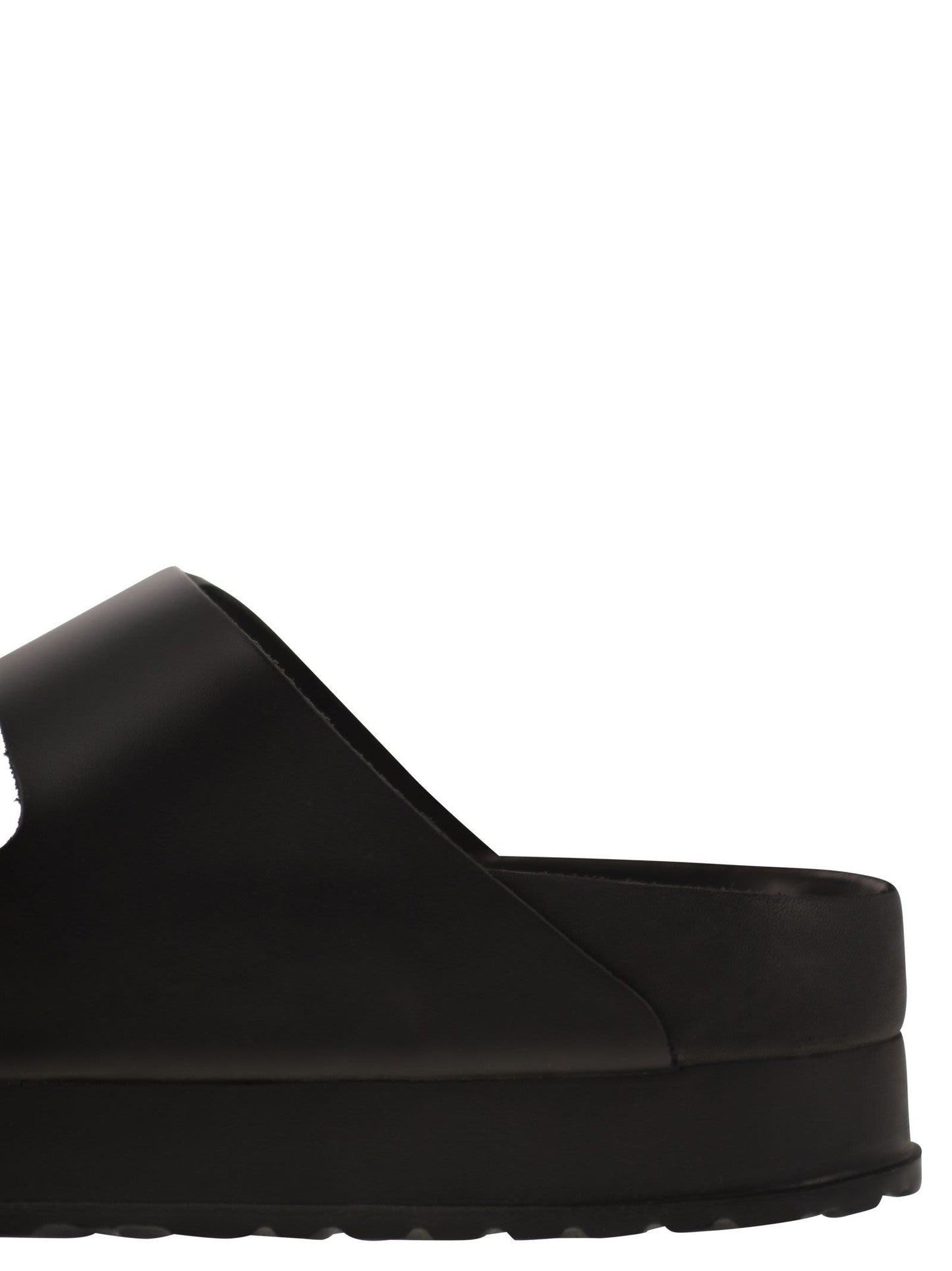 Birkenstock 革のバックル付きのビルケンシュトックアリゾナプラットフォームスリッパ - Image 3