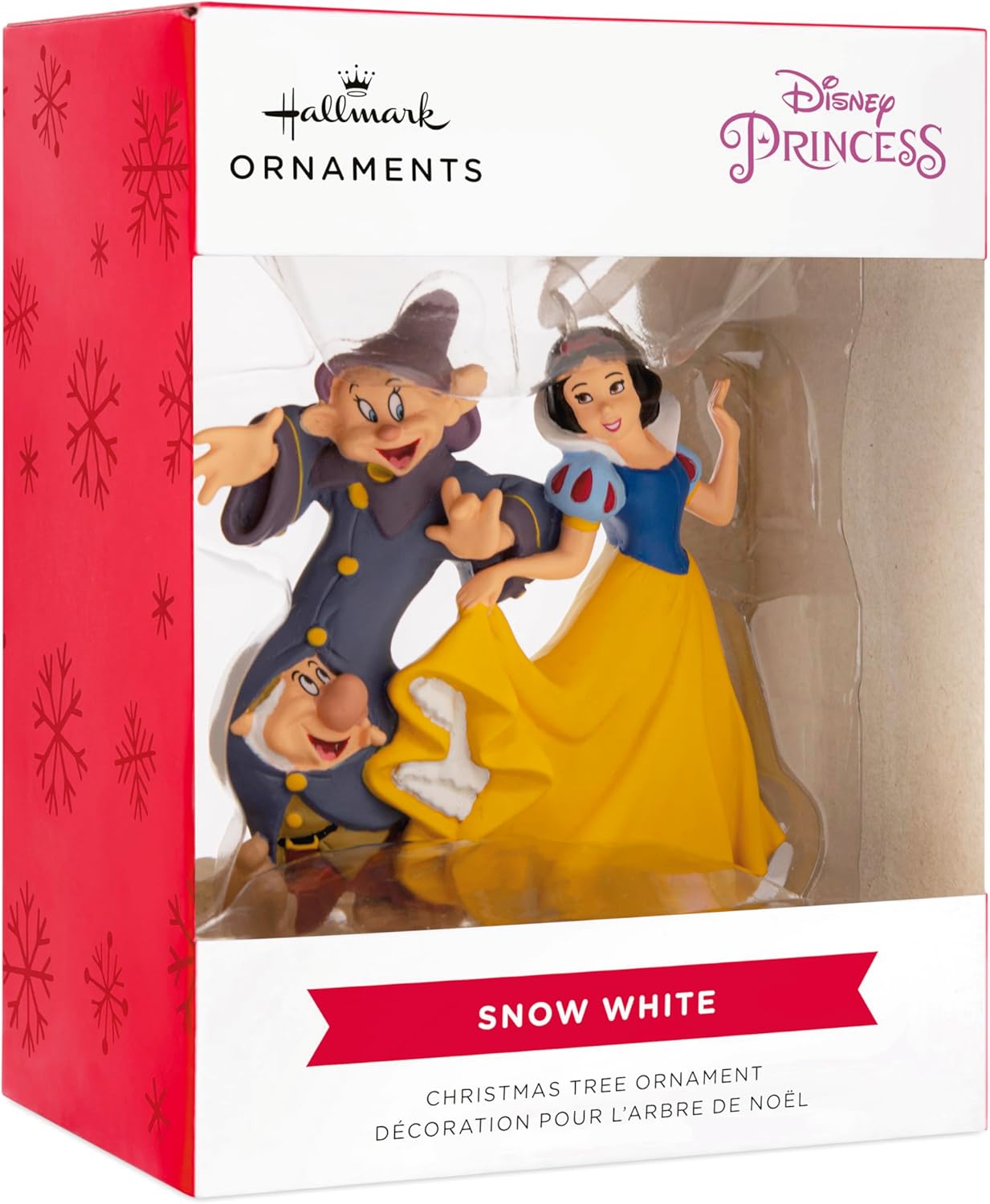 Adorno navideño Hallmark Disney Princess Blancanieves con Dopey y Sneezy