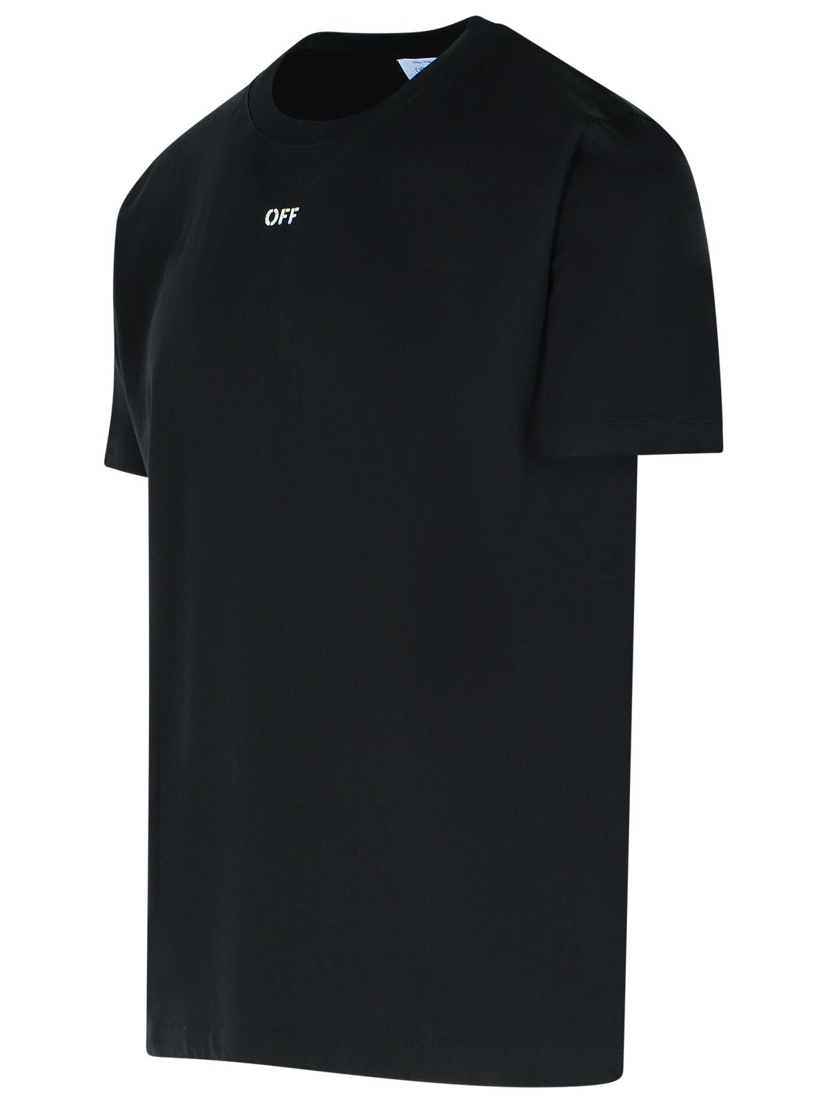 Off Off White 'Newspaper Arrow' Black Cotton T Shirt - Image 3