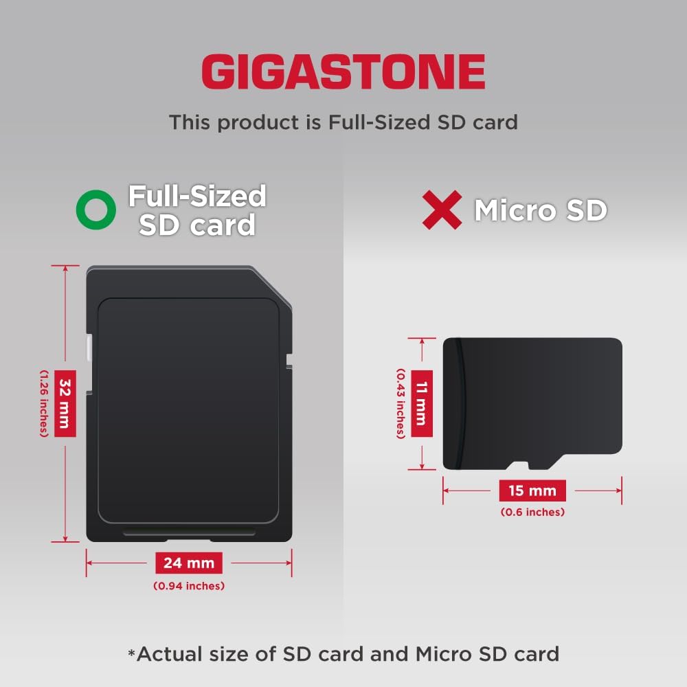 Gigastone SD Card 256GB Memory Card A1 V30 U3 Class 10 SDXC High Speed 4K UHD & Full HD Video for Canon Nikon and More Digital Camera SLR with 1 Mini Case
