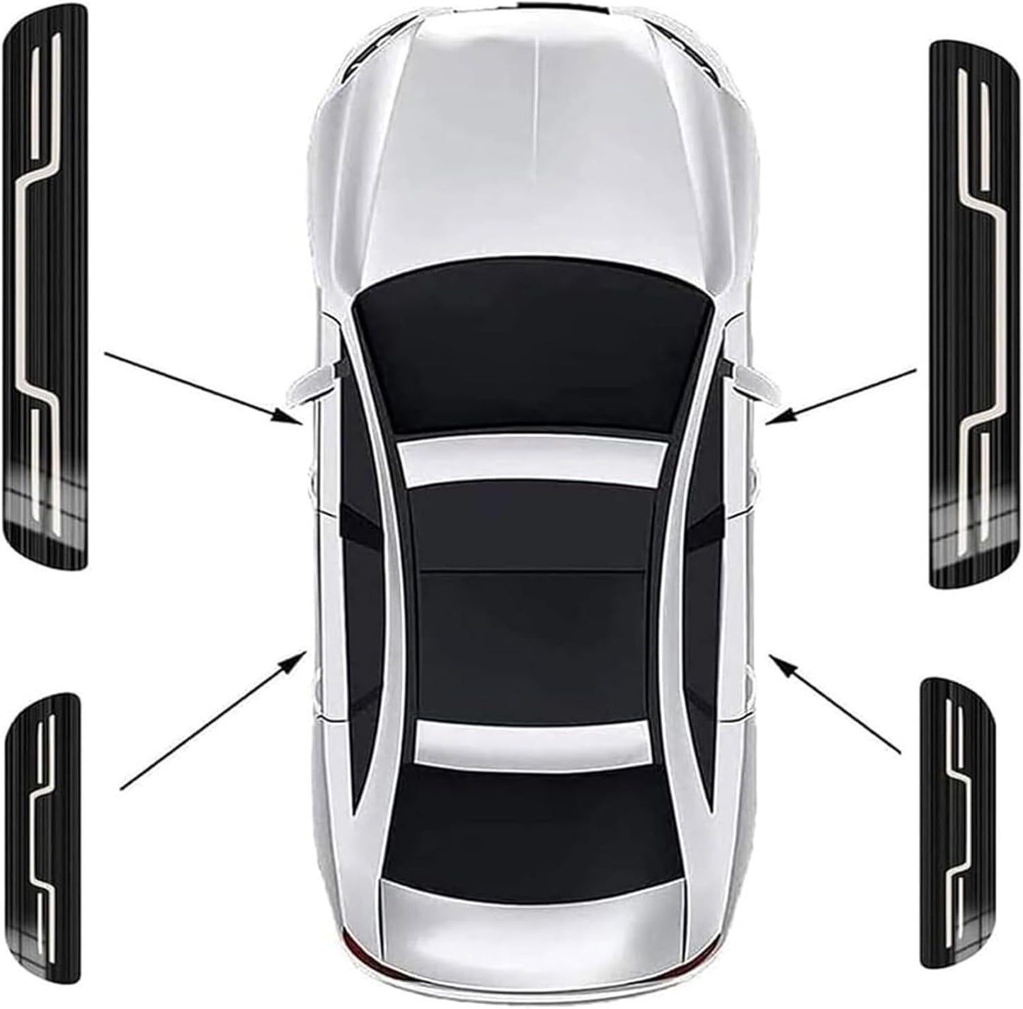 日産スカイライン用ステンレススチール製ドアシルプロテクターストリップ、キックプレート、傷防止プロテクター、ステップエントリーガード、ウェルカムペダルプロテクター(A/Black Titanium Brushed)