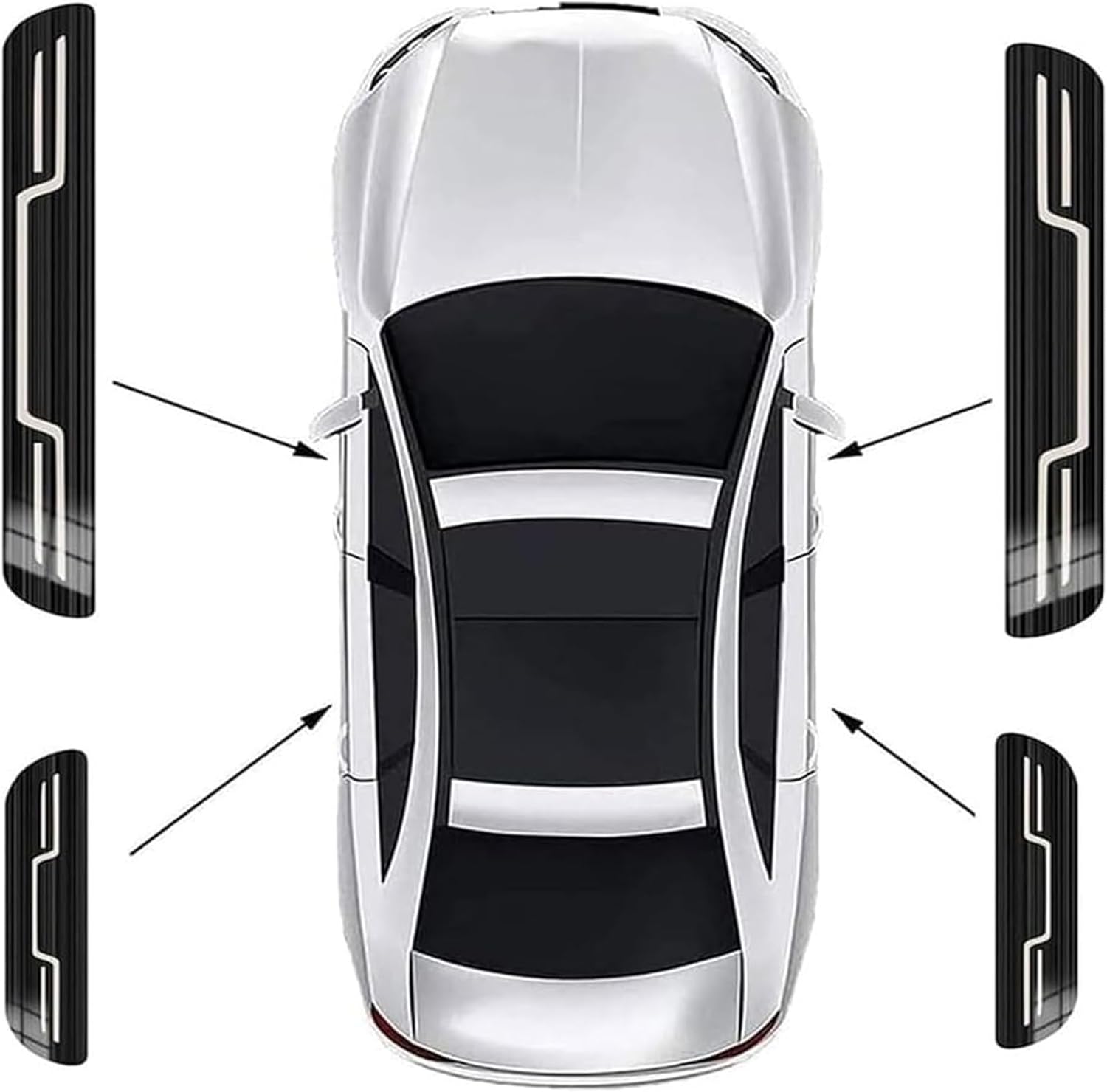 日産スカイライン用ステンレススチール製ドアシルプロテクターストリップ、キックプレート、傷防止プロテクター、ステップエントリーガード、ウェルカムペダルプロテクター(A/Black Titanium Brushed)