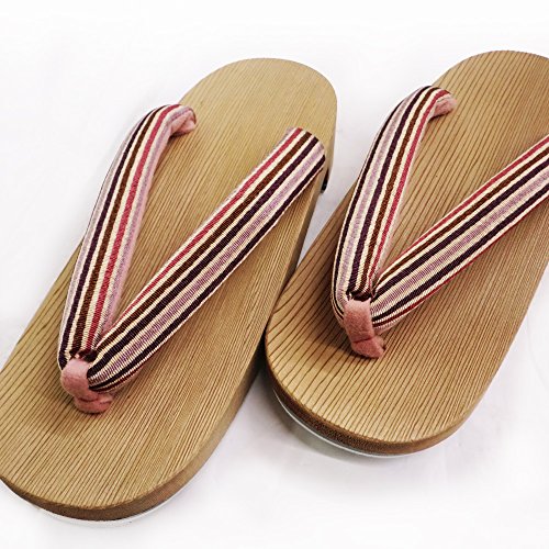 300 Years of Tradition Connected by Craftsmen Kiso Geta, Women's, Striped Pattern, Traditional Crafts, Made in Japan