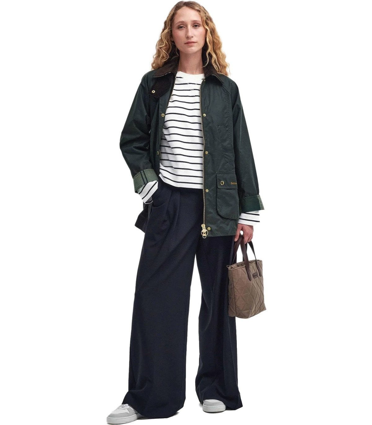 Barbour Beadnell Wax Sage Greenジャケット - Image 3