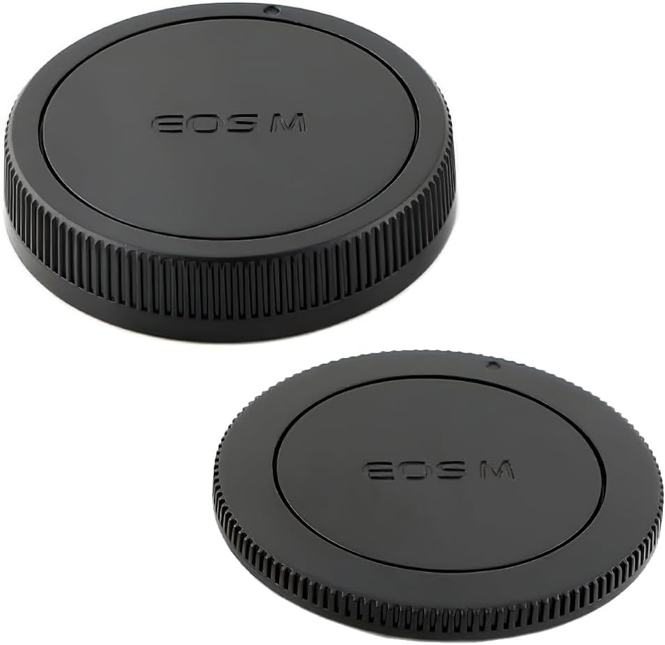 2 Pairs Canon EF-M Mount Rear Lens Cover + Body Cover for EOS M M3 M5 M6 M6 Mark II / M10 M50 M100 M200 / Kiss M2 Kiss M and More Canon EF-M Cameras & Lenses