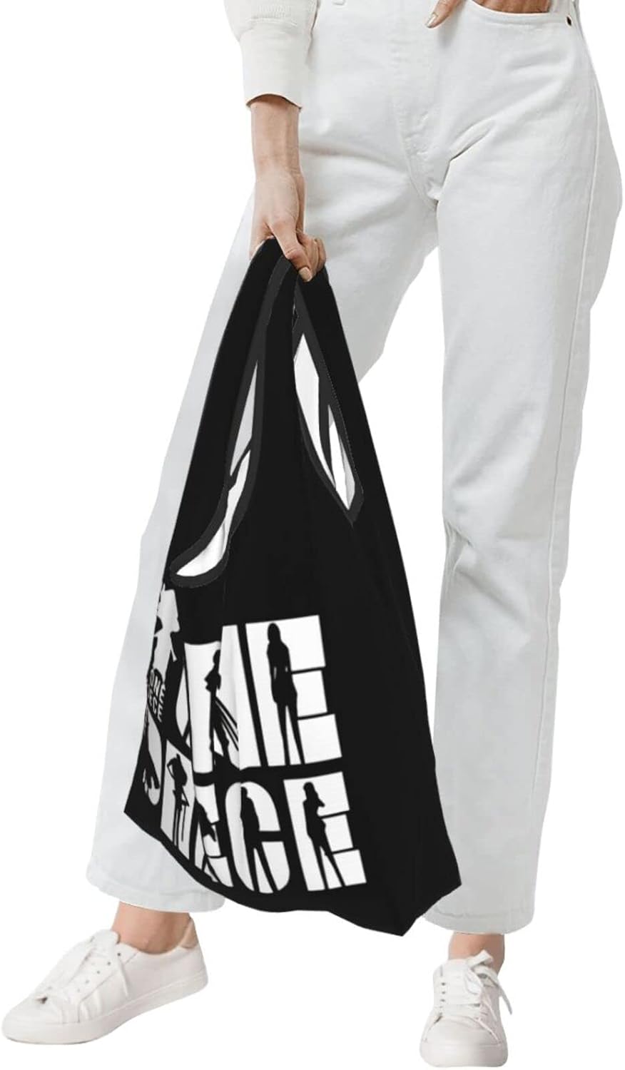 One Piece Eco Bag, Waterproof, Foldable, Tote Bag, Shopping, Waterproof, Material, Lightweight, Large Capacity, Compact, Cute, Stylish, Women's, Popular, Cute, Anime, Character Goods, One Piece,