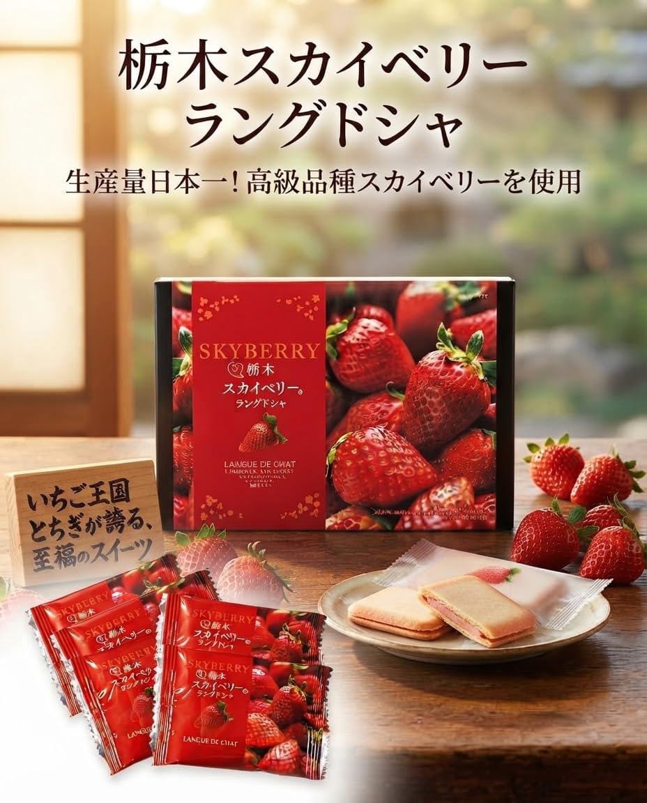 栃木スカイベリーラングドシャ 10個入