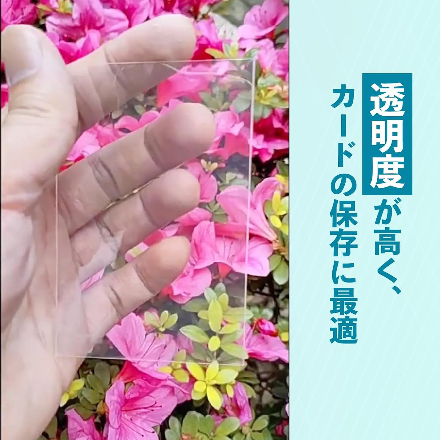 Trading Card Sleeves, Regular Size, 2.6 x 3.5 x 3.5 inches (65 x 90 x 0.1 mm), 300 Pieces, Card Sleeve, Compatible with Pokémon Card Games, Magic the Gathering, Weiss Schwarz Compatible, Duel Masters