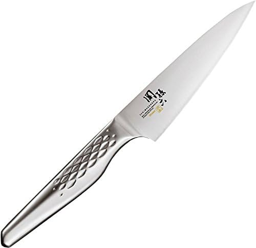 Kai Corporation AB-5156 AB-5163 AP-0308 Santoku Knife Set, 6.5 inches (165 mm) + Petty 4.7 inches (120 mm) + Sharpener + Dish Towel