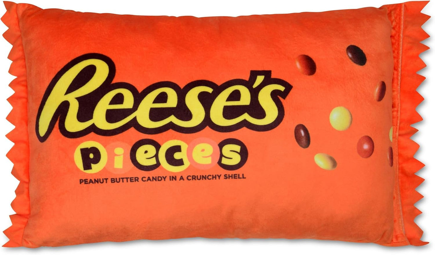iscream Reese's Pieces Paquete de 19" x 11" Juego de Fundas de Almohada con Mini Reese's Pieces