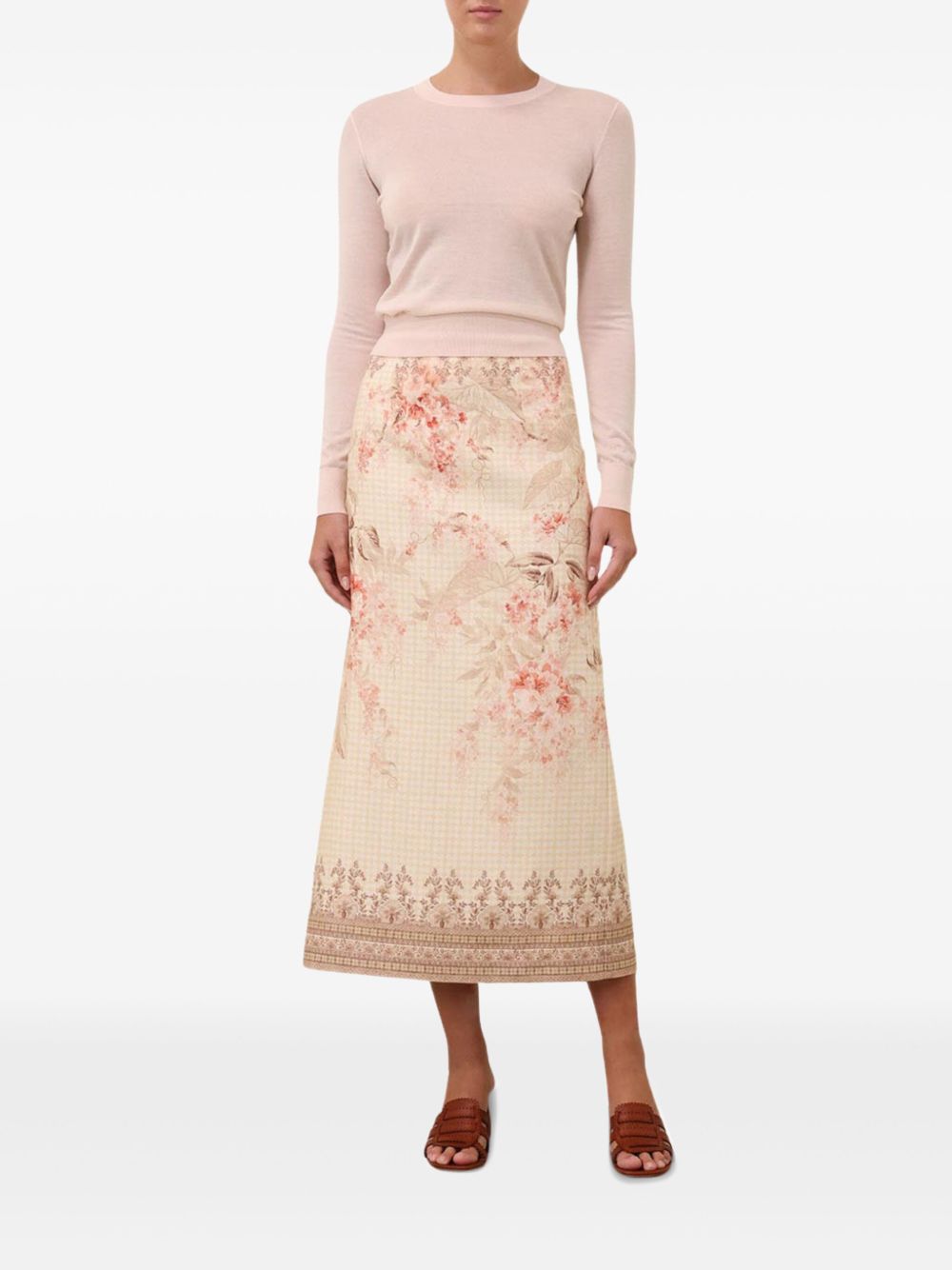 Zimmermann Zimmermannプリントリネンペンシルスカート - Image 3