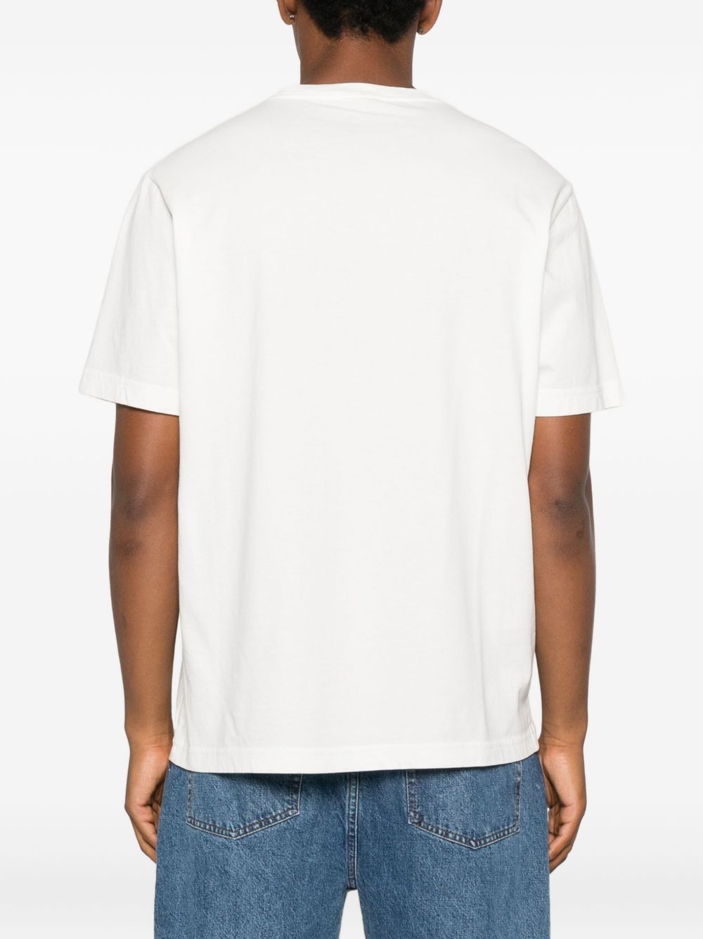 Maison Autry X Maison KitsuneロゴコットンTシャツ - Image 3