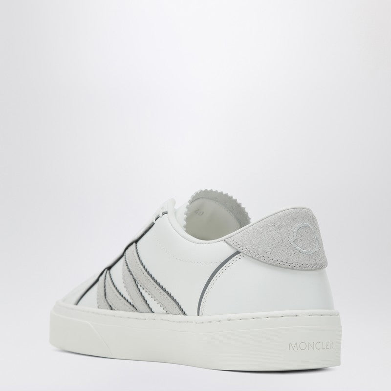 Moncler Moncler White Leather Monaco2スニーカー - Image 3