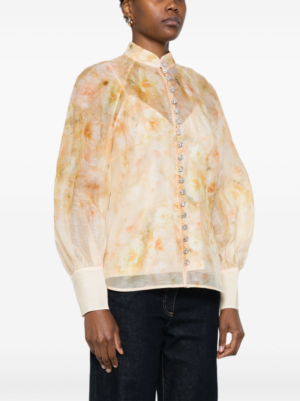 Zimmermann Zimmermann Crushプリントリネンシャツ - Image 3