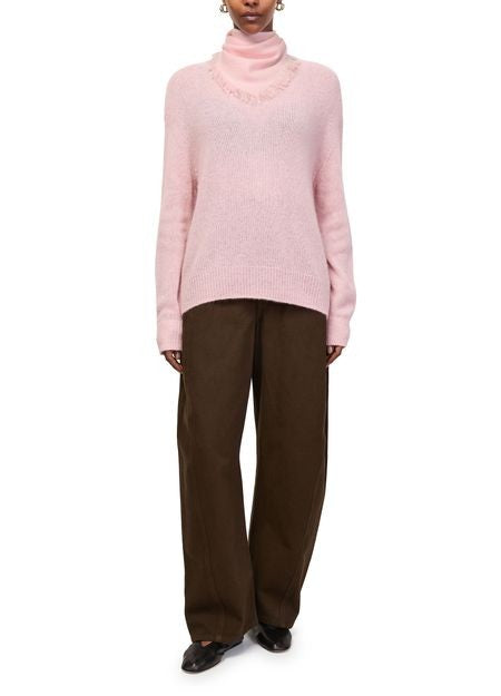 BOMPARD Mini cashmere square scarf with fringed trim - Image 3