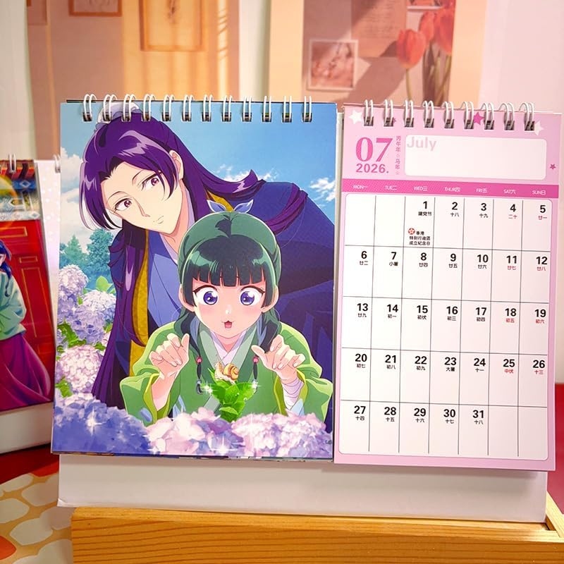 2026-2027年 薬屋のひとりごと 卓上カレンダー ギフトボックス付き 猫猫 マオマオ カレンダー アニメ 萌えグッズ 写真 実用性 置物 オフィス用品 新年 お正月 卒業記念品 ハロウィン クリスマス 贈り物 プレゼント [並行輸入品]