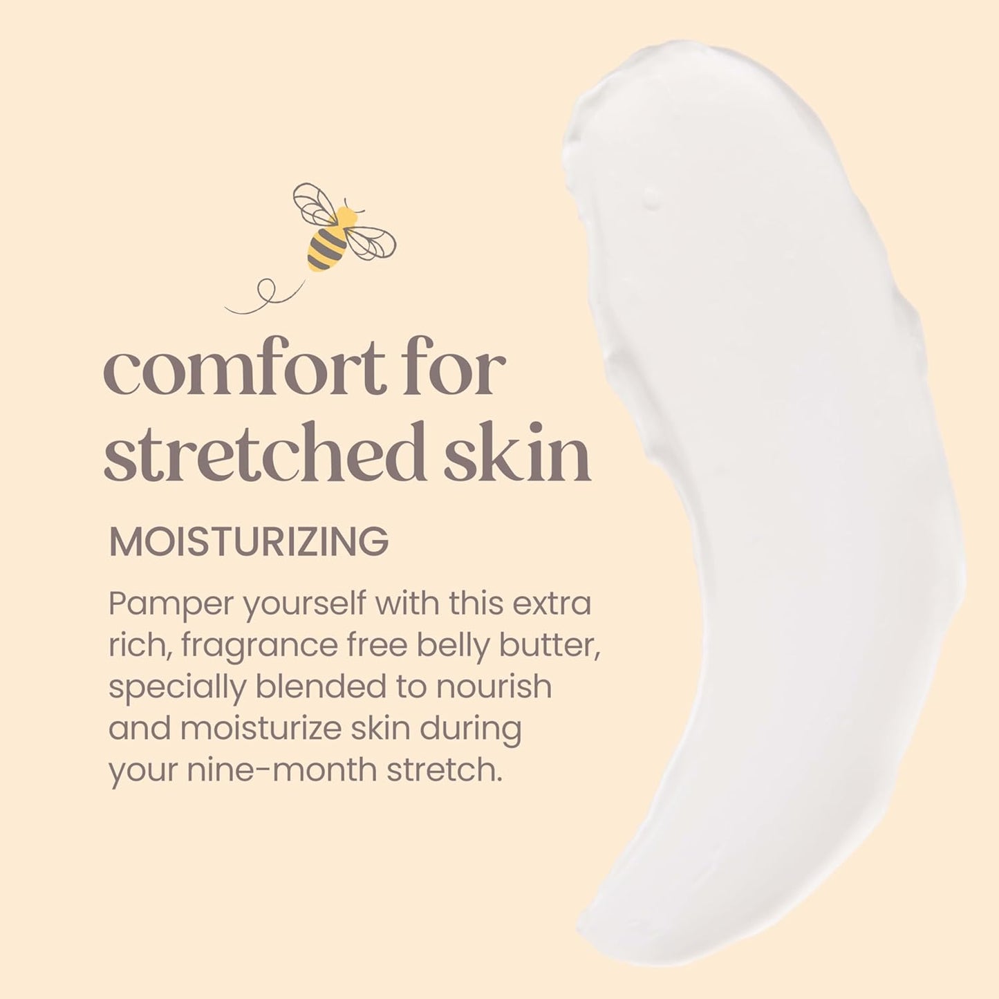 Crema Burt's Bees Mama Belly Butter para marcas de estiramiento durante el embarazo, masajea el cuerpo y reduce la apariencia de cicatrices, cuidado prenatal y postnatal de la piel del vientre