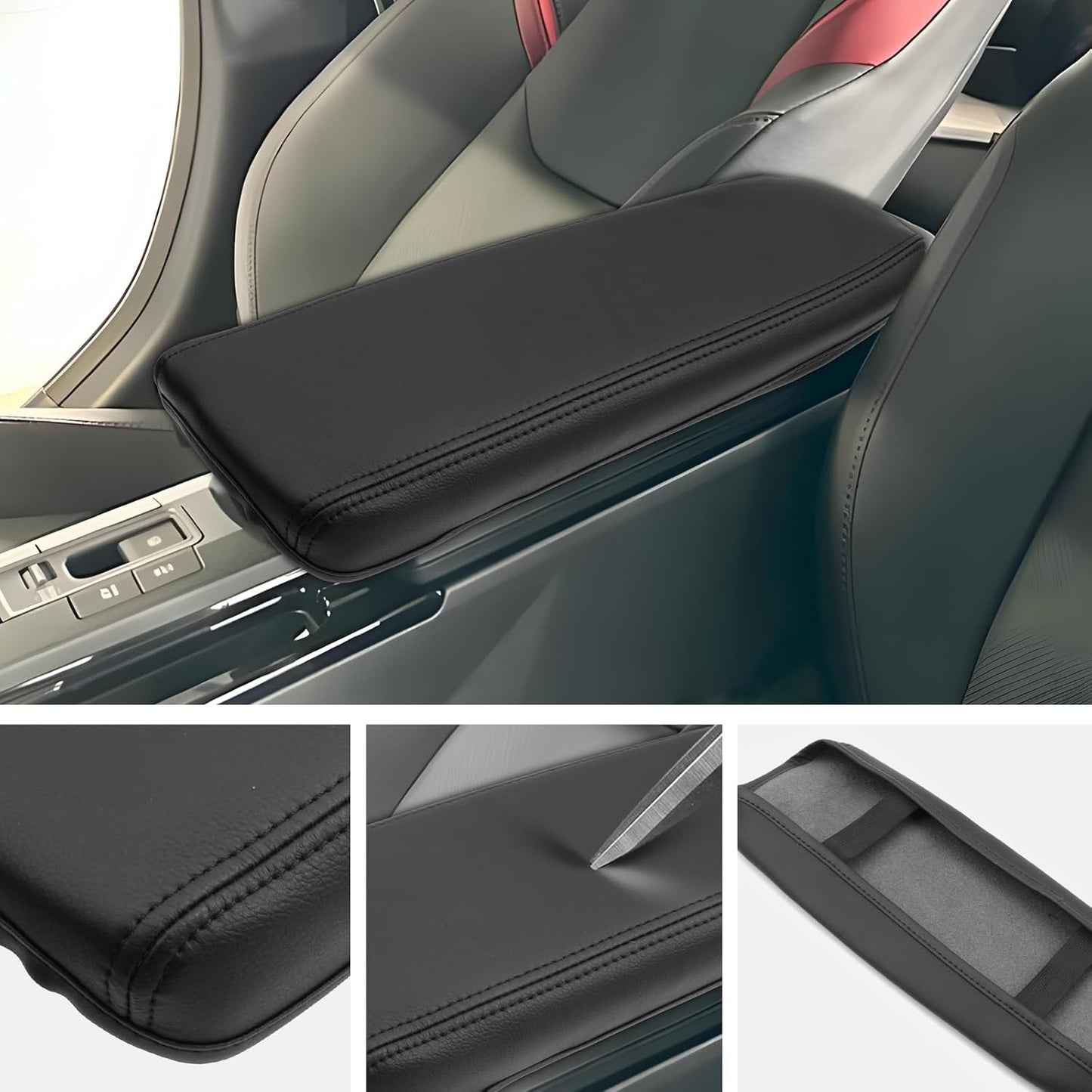 SXCY Toyota New Prius 60 Series Armrest Cover, Prius 60 Console Cover, Prius 65 Series, Center Console Cover, Scratch Resistant, Stain Prevention, Prius 60, Armrest Cover, Cushion, Armrest Pad, Prius