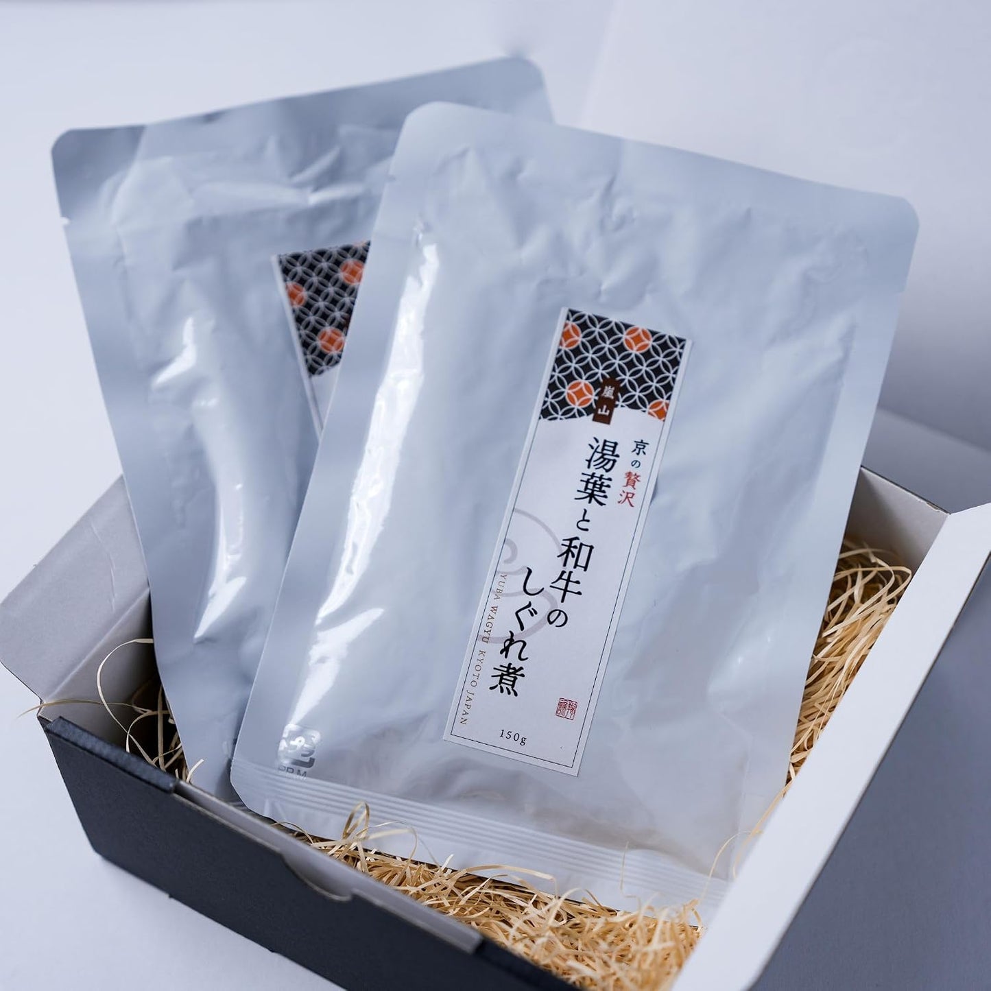 Set of 2 simmered Japanese Beef with Japanese Beef, 5.3 oz (150 g) for Rice, Snacks, Kyoto Souvenir, Room Temperature Pouch