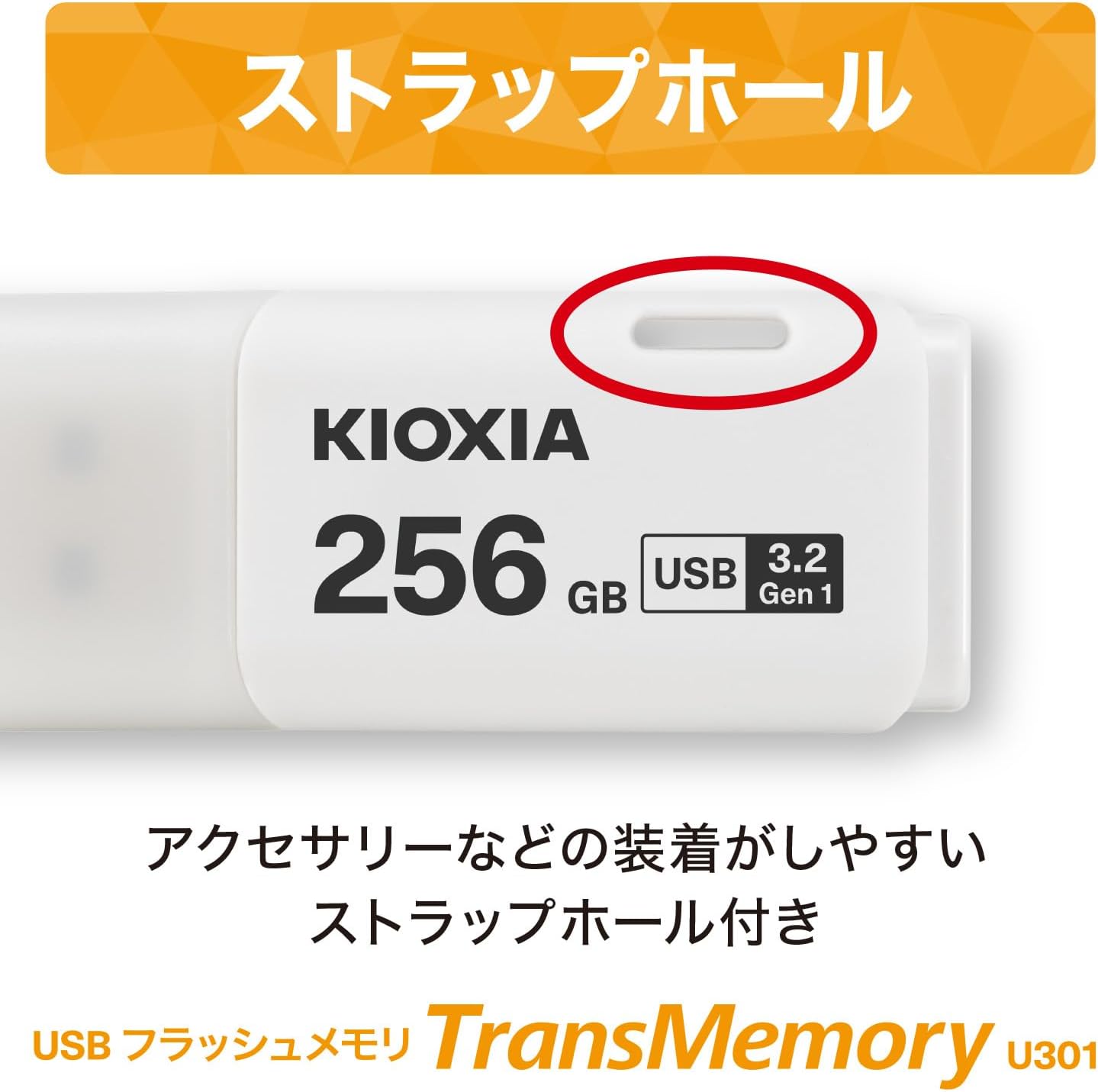 KIOXIA KLU301A256GW Former Toshiba Memory USB Flash Memory, 256 GB, USB3.2 Gen1, Made in Japan, Domestic Support, Genuine Product