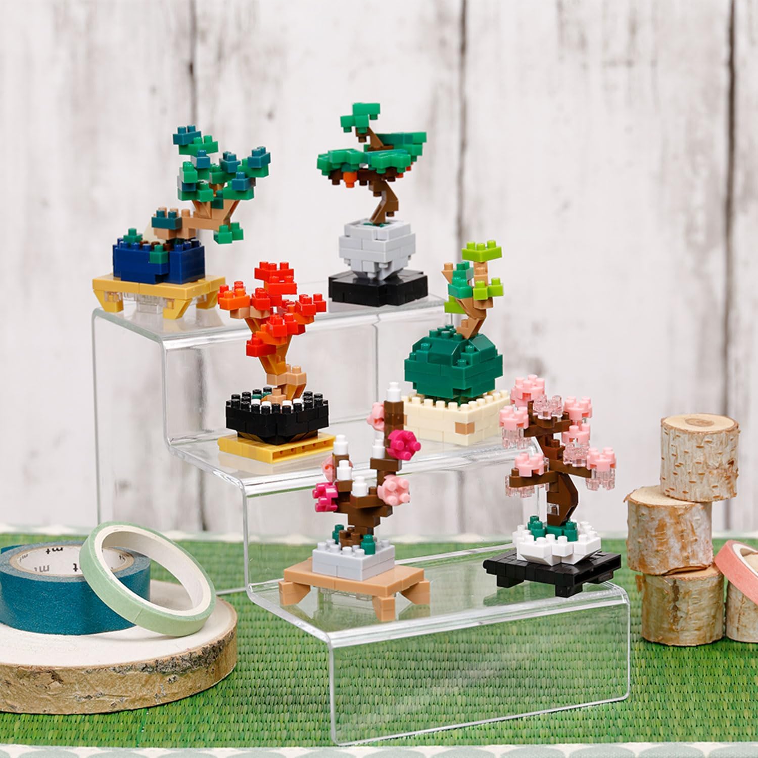 Kawada Nanoblock Mini Nano Bonsai (Box) NBMC_63S 1 Box = 6 Pieces, Total 6 Varieties