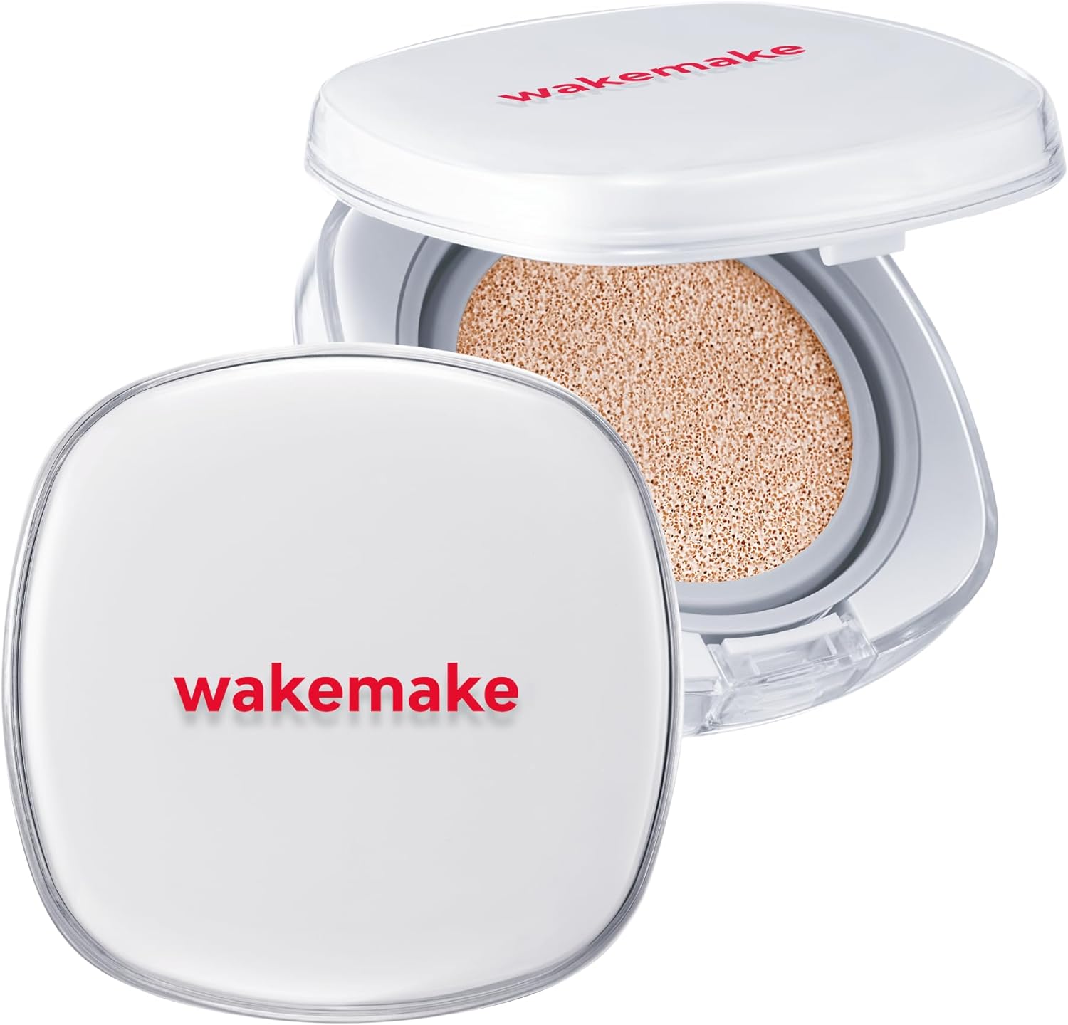 wakemake Seamless Wear Cushion, Cushion Funde, Moisturizing, Skin Feeling, Transparent, Korean Cosmetics (22N Neutral)