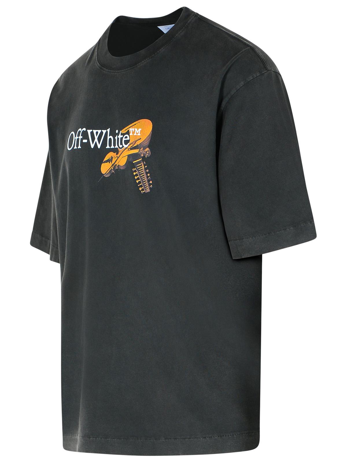 Off Off White 'Cupid Arrow' Black Cotton T Shirt - Image 3