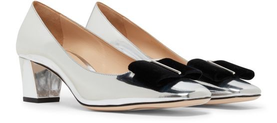 TOM FORD ミラーカーフレザー ベルベット パンプス - Image 3