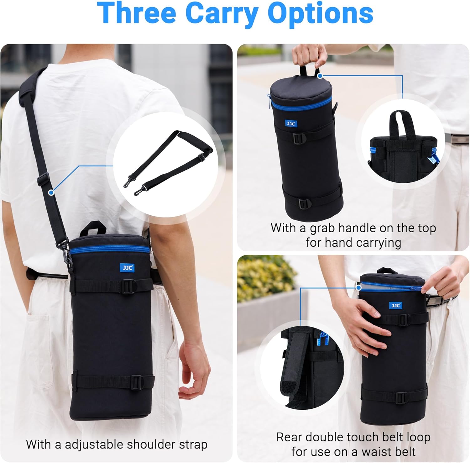 JJC DLP Series Lens Pouch Case Bag, Black, Compatibility