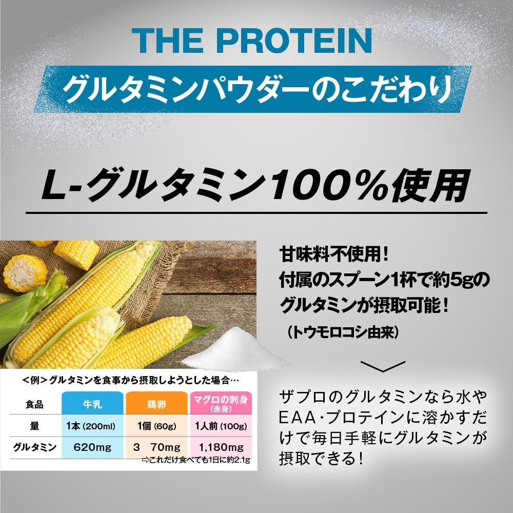 Zapro Glutamine Powder, 2.2 lbs (1 kg), 100% L-Glutamine, Additive-free, No Artificial Sweeteners, Takeuchi Pharmaceutical THE PROTEIN Muscle Training, Amino Acids Training, 2.2 lbs (1 kg)