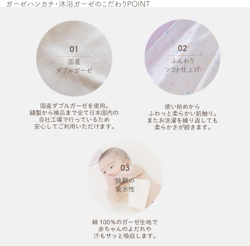 PUPO Bath Set, 2 Gauze Handkerchiefs, 2 Gauze Handkerchiefs, 10.6 x 10.6 inches (27 x 27 cm), Bathing Gauze → 10.6 x 27.6 inches (27 x 70 cm), Made in Japan, Kindergarten Preparation (Marine Pattern)