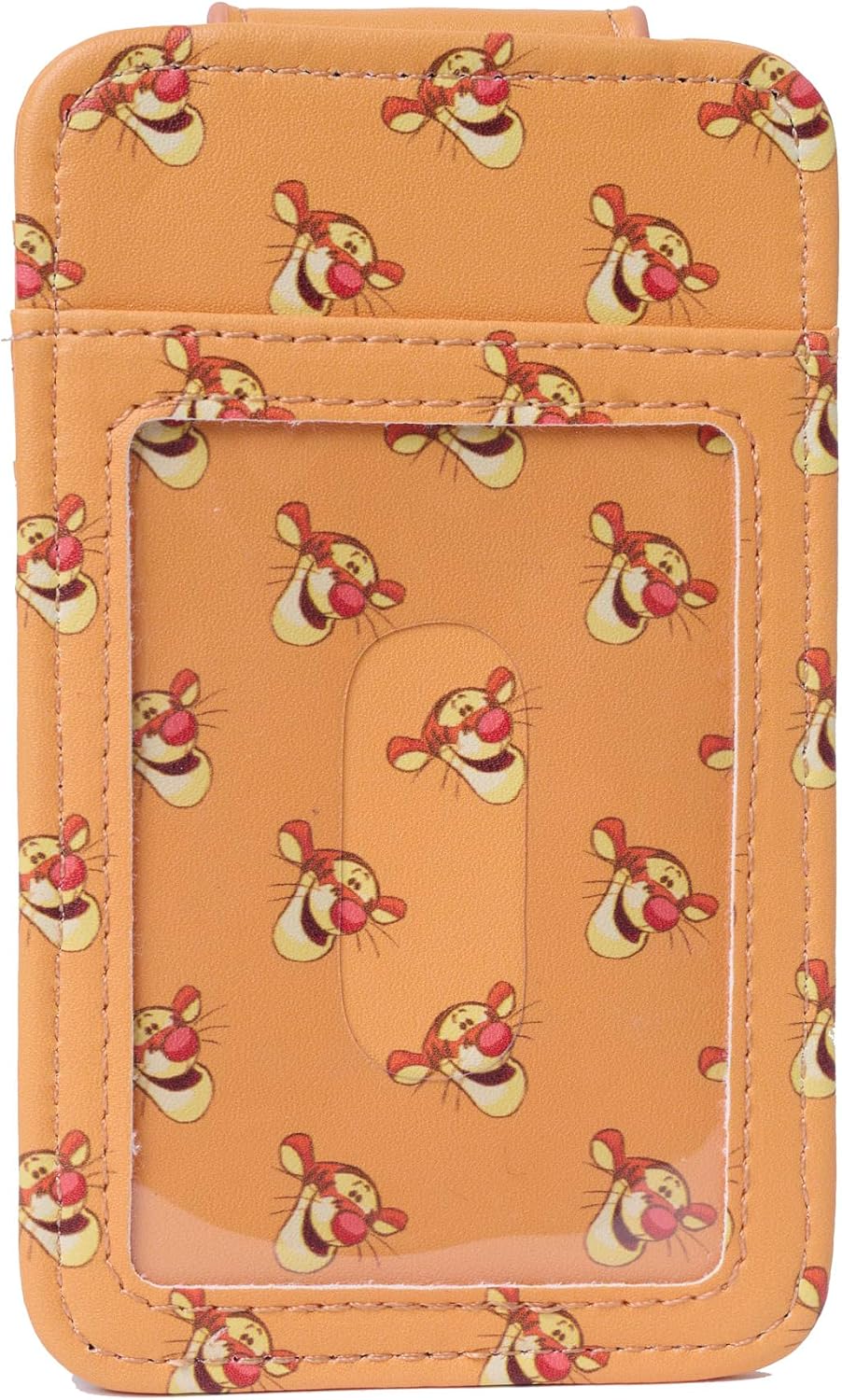 Disney Tarjetero para mujer, delgada, compacta, cartera, crédito, pequeño viaje a presión, Tigger Naranja, Tarjetero