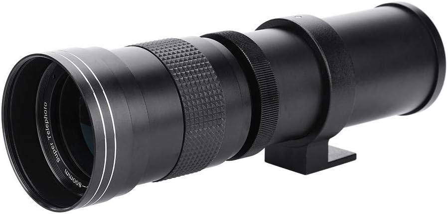 Telephoto Lens, 420-800mm F/8.3-16 Telephoto Lens Manual Zoom Lens for DSLR Cameras (Canon EF Mount)