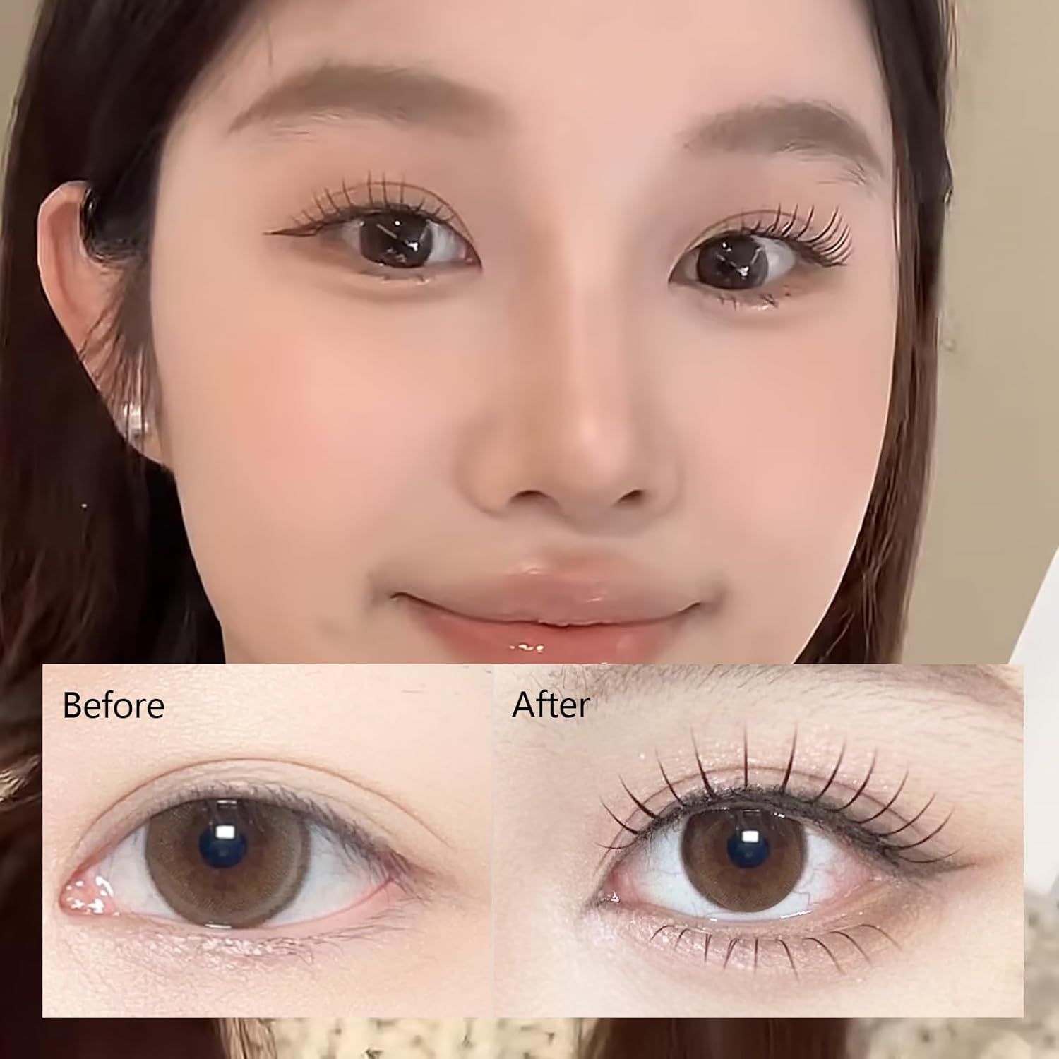 LASHIDOL False Eyelashes, Bunching Eyelashes, Natural, Popular, Idol Eyelashes, Handmade False Eyelashes, Korea, 5 Pairs (Idol 02)