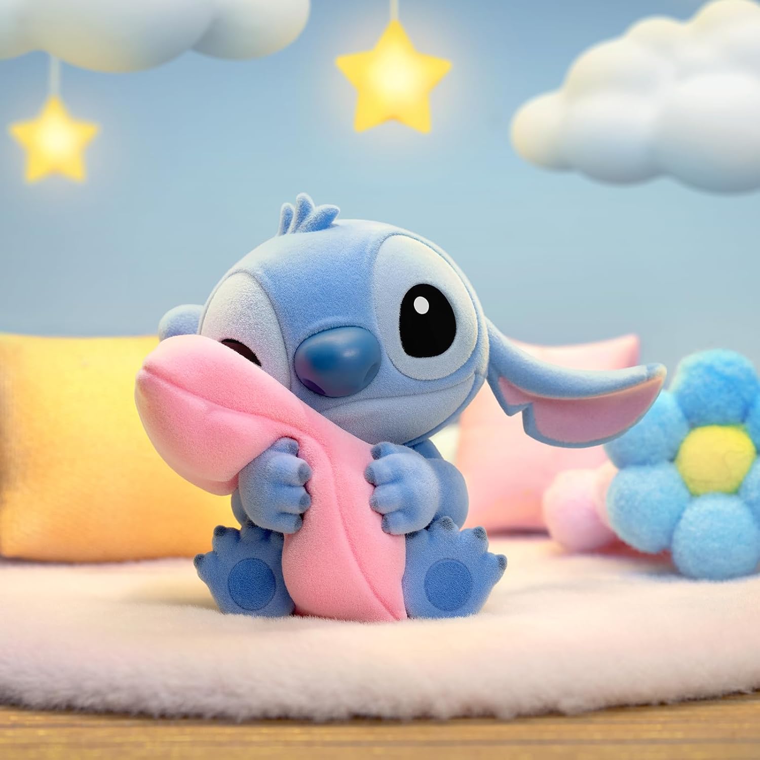 52TOYSxDISNEY STITCH Sweet Pink Series Blind Box Blindbox Tredding Figurine Collectible Figure Lilo & Stitch Painted Flocked Toy Toy Perfect Gift for Anime Fans Kids Collectors Birthday Christmas (1