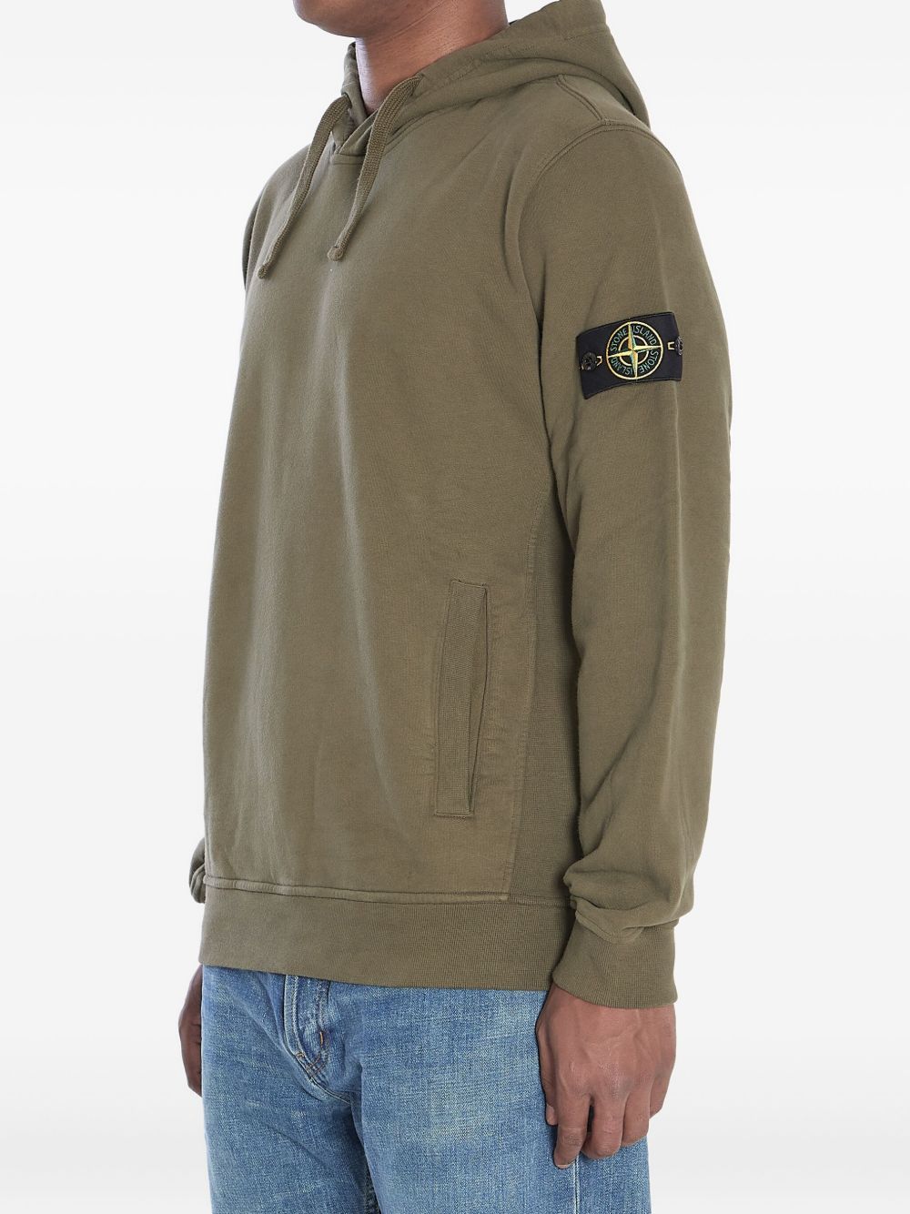 Stone Stone Island Logo Cotton Hoodie - Image 3