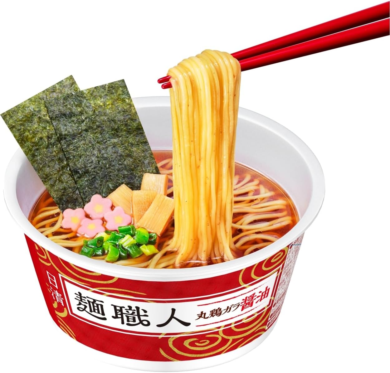 Nissin Noodle Shoshi Soy Sauce, Made with Maru Soy Sauce, Rich Flavors and Richness, Nissin Foods Cup Noodles, 3.3 oz (87 g) x 12 Packs