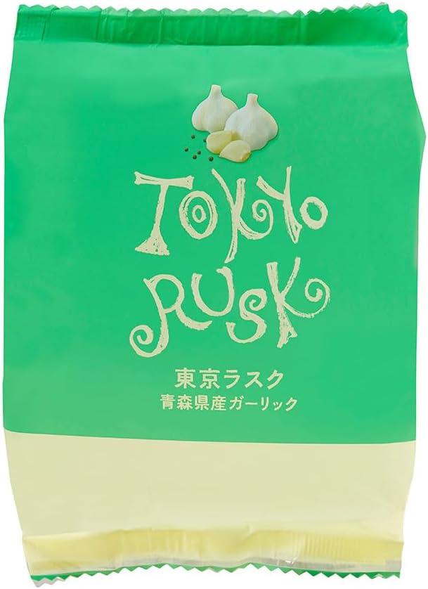 Tokyo Rusk Garlic from Aomori Prefecture, Pack of 8, Adult Snacks for Beer and Wine, Thick Butter and Garlic Flavor, Gift, Present