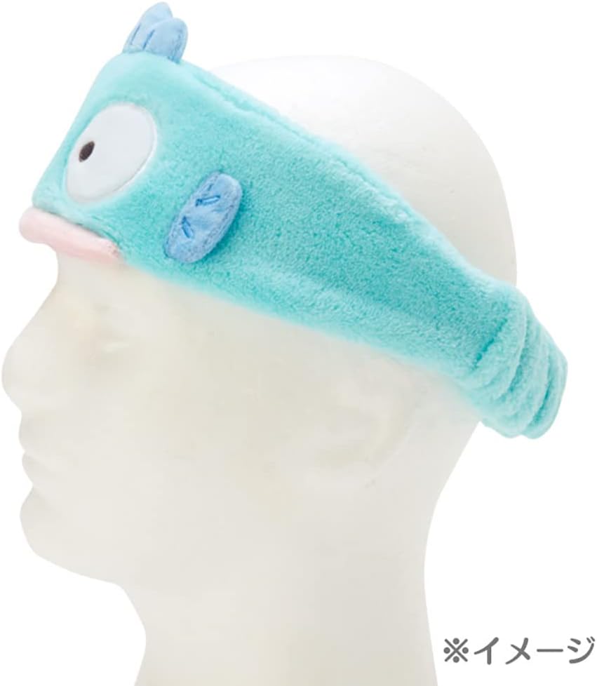 Sanrio 986224 Sanrio Hangyodon Headband, Green, Character Hair Turban/Hair Band for Girls, Facial Cleansing & Makeup, One Size Fits Most