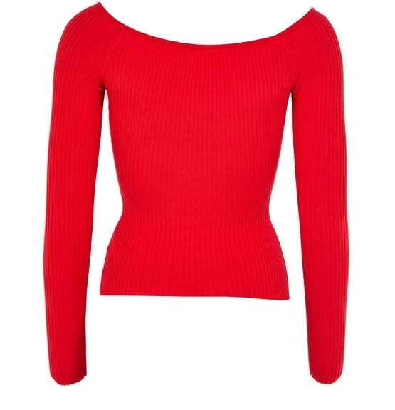 COURREGES Off shoulder rib knit top - Image 3