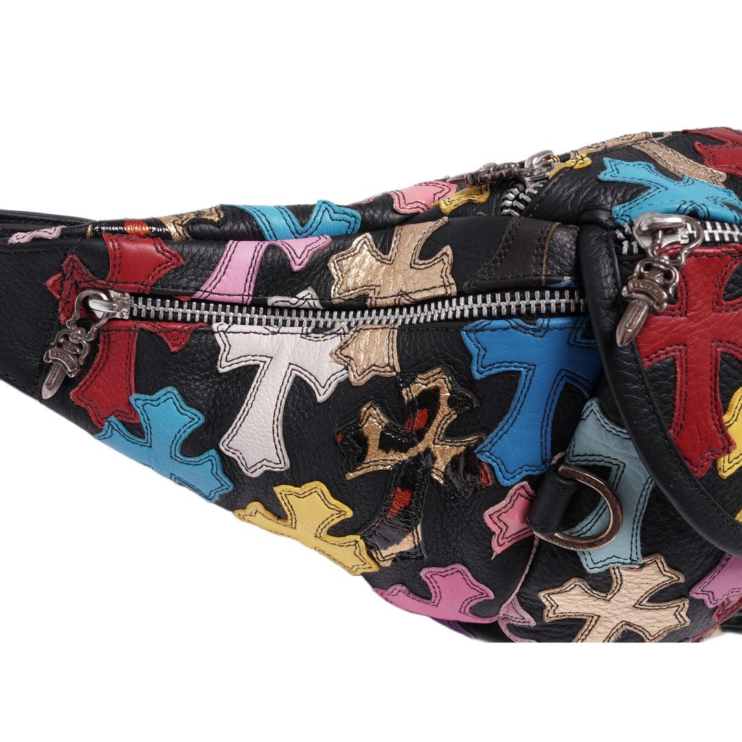 CHROME HEARTS 'MULTICOLOR' CROSS PATCH SNAT BAG