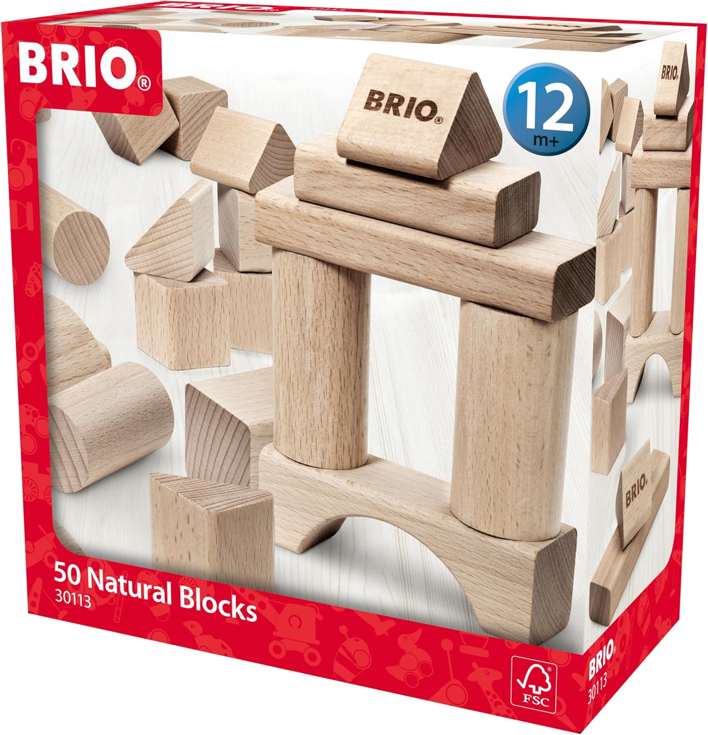 Brio Wooden Block Set, 50-Piece