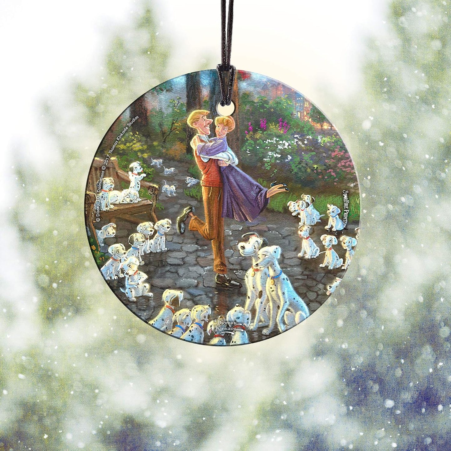 Disney - 101 Dálmatas – 3.5 pulgadas Starfire Prints colgante accesorio de impresión de vidrio – Ideal para regalar y coleccionar | Hanging glass print | Bedroom or office display | Disney fan gift